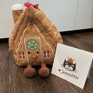 Jellycat Amuseables Gingerbread House 100% Authentic NWT US SHIP FAST